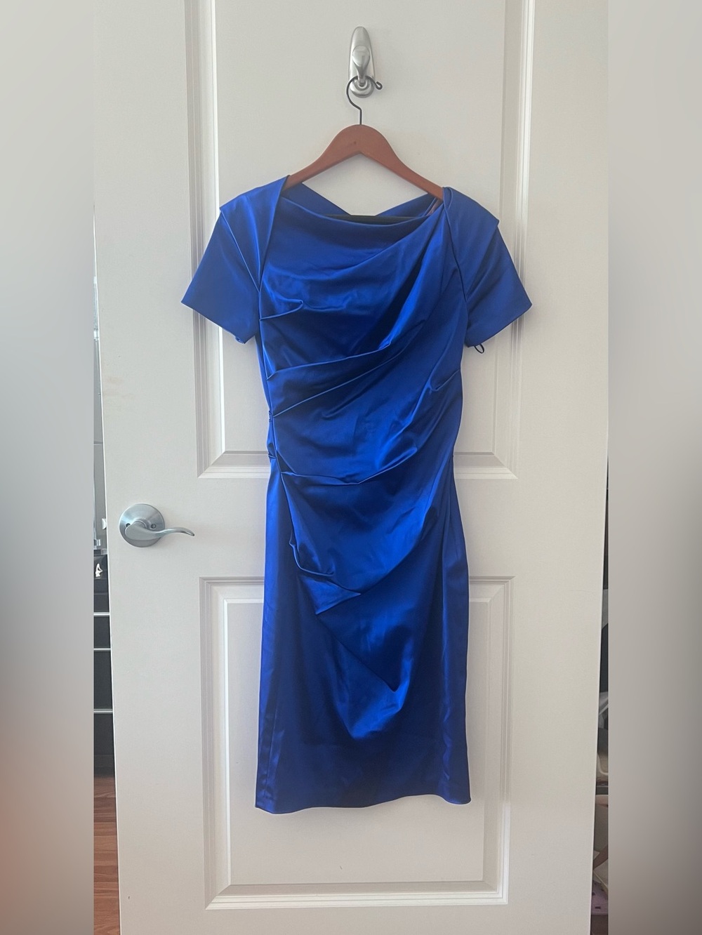 Talbot Runhof Duchesse Royal Blue Dress Full Gown NWT